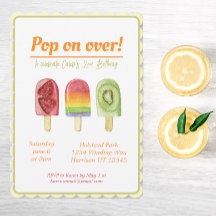 フルーツカラフルポプシクルサマー誕生日