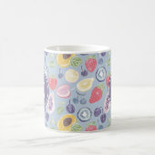 フルーツカラフルモノグラム春パターン コーヒーマグカップ (中央)