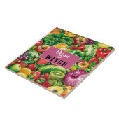 フルーツカラフル&野菜ビーガン魔女 タイル (側面)