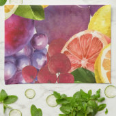 フルーツキイタリアンッチンプリント | 水彩柑橘類 キッチンタオル (折り畳み)