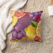 フルーツキイタリアンッチンプリント | 水彩柑橘類 クッション (ブランケット)