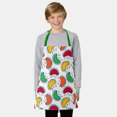 フルーツキャンディの形状パターン エプロン (着用した状態)