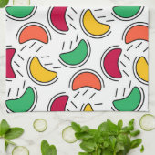 フルーツキャンディの形状パターン キッチンタオル (折り畳み)