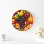 フルーツクロック全体と数字の混合 ラージ壁時計 (ホーム)