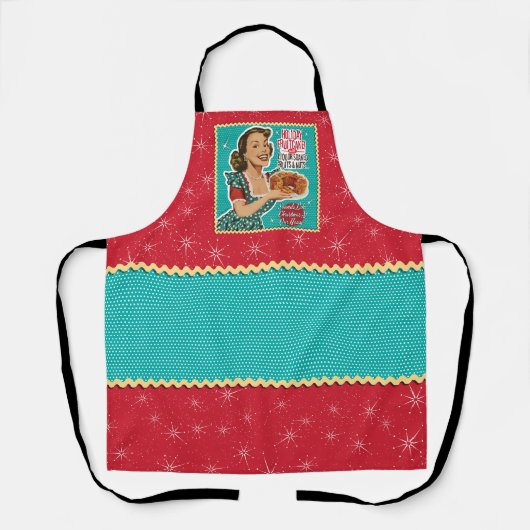 フルーツケおもしろいーキクリスマスエプロン エプロン (正面)
