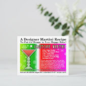 フルーツケーキクリスマスマルティーニレシピはがき ポストカード (スタンド正面)