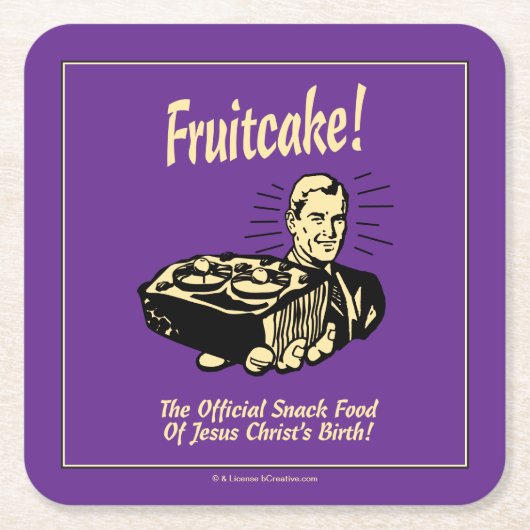 フルーツケーキ!イエス様の誕生 スクエアペーパーコースター (正面)
