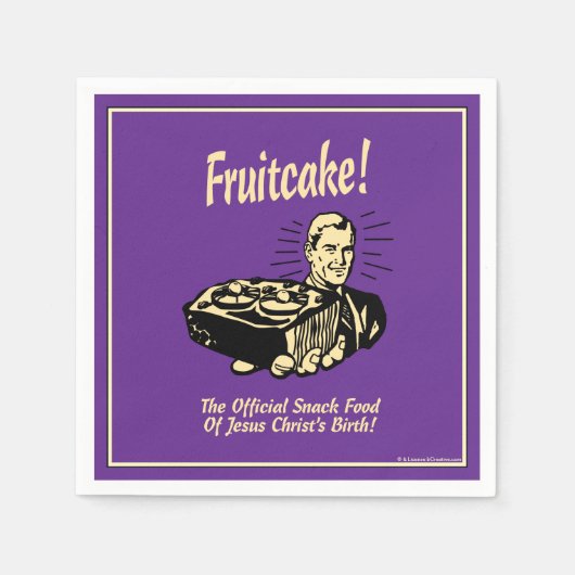 フルーツケーキ!イエス様の誕生 スタンダードカクテルナプキン (正面)