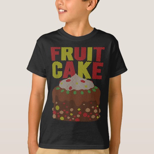 フルーツケーキ ジョーク クリスマス Tシャツ (正面)