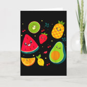 フルーツコスチュームスイートティーフルーツサラダ メンズレディースカップル カード (正面)