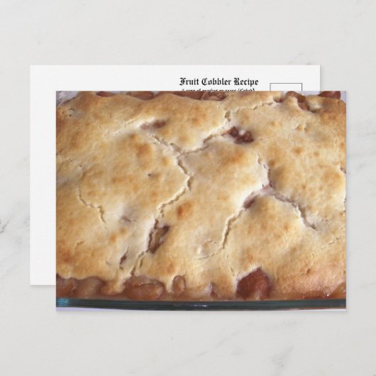 フルーツコブラーレシピ葉書 ポストカード (正面/裏面)