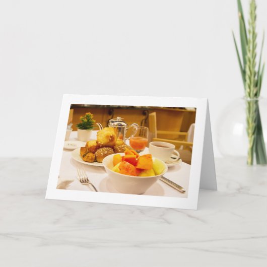 フルーツコンポート折り返空白のしグリーティングカード カード (正面)