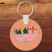 フルーツサラダおもしろいマンガアート キーホルダー (正面)