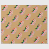 フルーツサラダおもしろいマンガアート ラッピングペーパー (フラット)