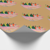 フルーツサラダおもしろいマンガアート ラッピングペーパー (角)