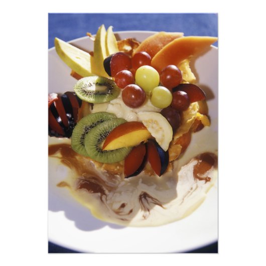 フルーツサラダにアイスクリーム。 フォトプリント            (正面)