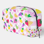 フルーツサラダチェック化粧品バッグ ドップキット (右コーナー)