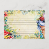 フルーツサラダレシピカード エンクロージャーカード (裏面)