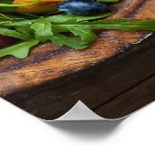 フルーツサラダ付き食べ物をテーマにしたポスター ポスター (角)