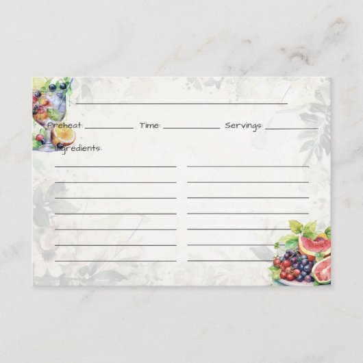 フルーツサラダ基本レシピカード エンクロージャーカード (正面)