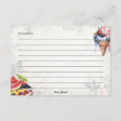 フルーツサラダ基本レシピカード エンクロージャーカード (裏面)