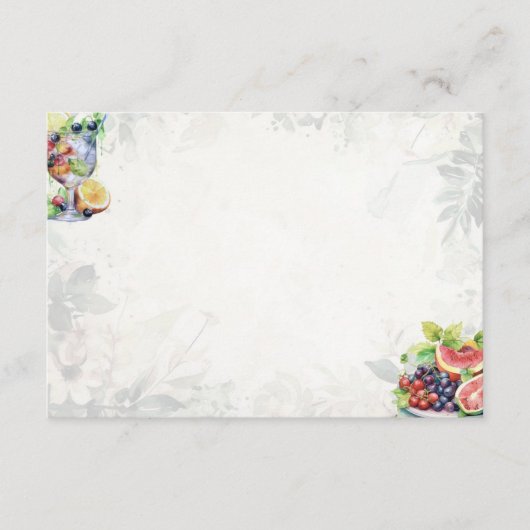 フルーツサラダ基本空白のレシピカード エンクロージャーカード (正面)