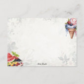 フルーツサラダ基本空白のレシピカード エンクロージャーカード (裏面)