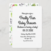 フルーツサラダ夏のフルーティカラフルベビーシャワー 招待状 (正面/裏面)