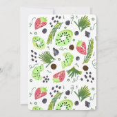 フルーツサラダ夏のフルーティカラフルベビーシャワー 招待状 (裏面)