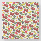 フルーツサラダ大理石コースター ストーンコースター (正面)