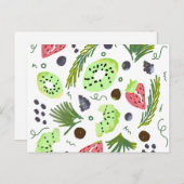 フルーツサラダ熱帯いちごキウイベリー ポストカード (正面/裏面)