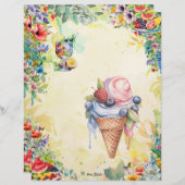 フルーツサラダ空白のフルレシピページ (正面/裏面)