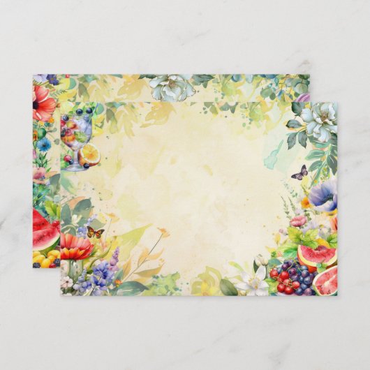 フルーツサラダ空白のレシピ エンクロージャーカード (正面/裏面)