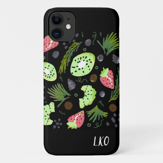 フルーツサラダ キウイ スイカ グリーナリー イラスト Case-Mate iPhoneケース (裏面)