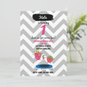 フルーツジャンピングオントランポリン誕生日招待状 招待状 (スタンド正面)