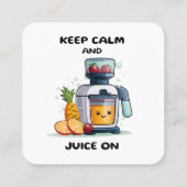 フルーツジュイ保サーの穏やかさとジュースの健康 スクエア名刺 (裏面)