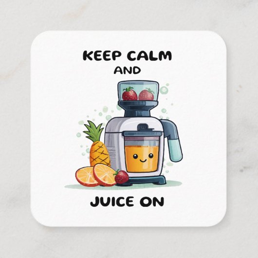 フルーツジュイ保サーの穏やかさとジュースの健康 スクエア名刺 (裏面)