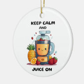 フルーツジュイ保サーの穏やかさとジュースの健康 セラミックオーナメント (左)
