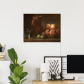 フルーツジュグ&グラス – ジーンシメオンシャルダンファインアート ポスター (ホームオフィス)