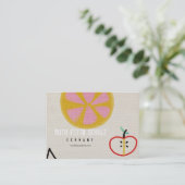 フルーツジューシースイートオレンジアップル名刺 名刺 (スタンド正面)