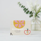 フルーツジューシースイートオレンジアップル名刺 名刺 (スタンド正面)