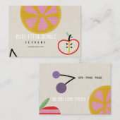 フルーツジューシースイートオレンジアップル名刺 名刺 (正面/裏面)