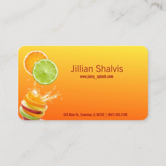 フルーツジュースの名刺 名刺 (裏面)