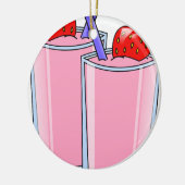 フルーツスイートスムージーストロベリーデザートデスティニー セラミックオーナメント (左)