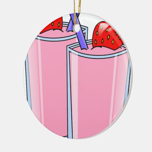 フルーツスイートスムージーストロベリーデザートデスティニー セラミックオーナメント (左)