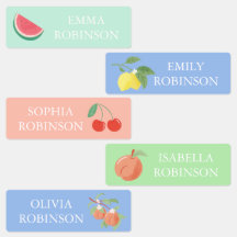 フルーツスクールプレスクール保育防水ラベル