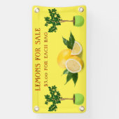 フルーツスタンドを販売するためにレモンをパーソナライズ 横断幕 (縦)