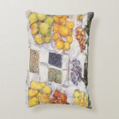 フルーツスタンドバイGustave Caillebotte,ヴィンテージアート アクセントクッション (裏面(縦))