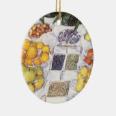 フルーツスタンドバイGustave Caillebotte,ヴィンテージアート セラミックオーナメント (右)