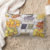 フルーツスタンドバイGustave Caillebotte,ヴィンテージアート ランバークッション (ブランケット)